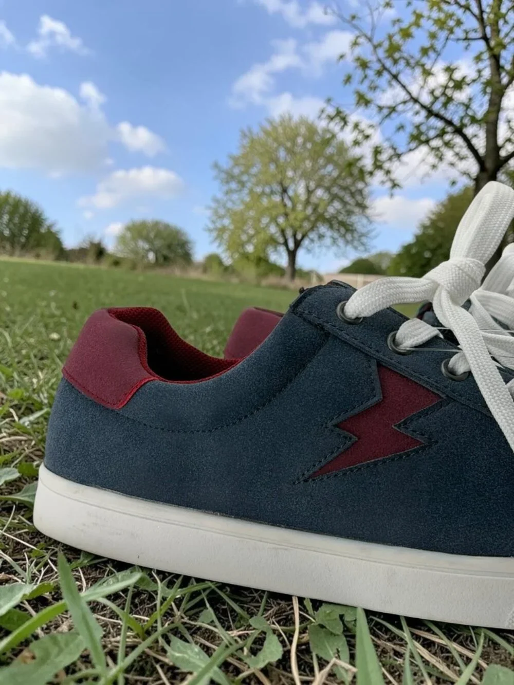kidpik Blue Lightning‎ Bolt Street Cake Sneakers 5M